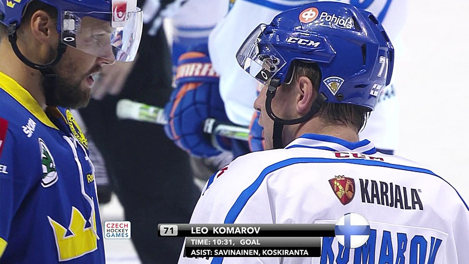 Dick Axelsson ja Leo Komarov juttusilla.