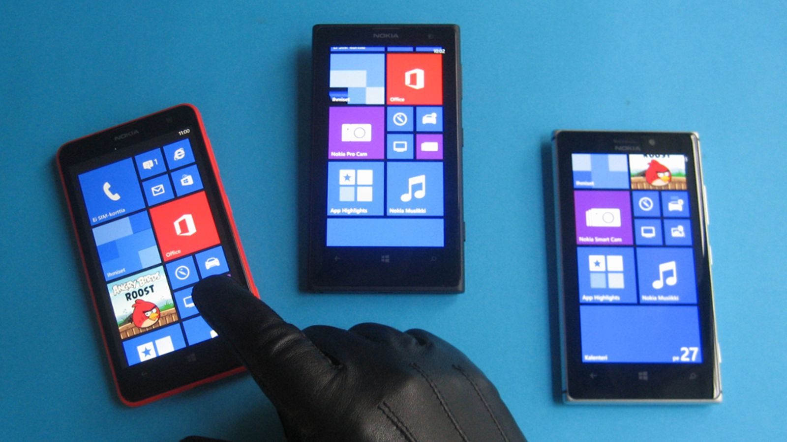 Lumia 625, 925 ja 1020 -kännykkämallit.