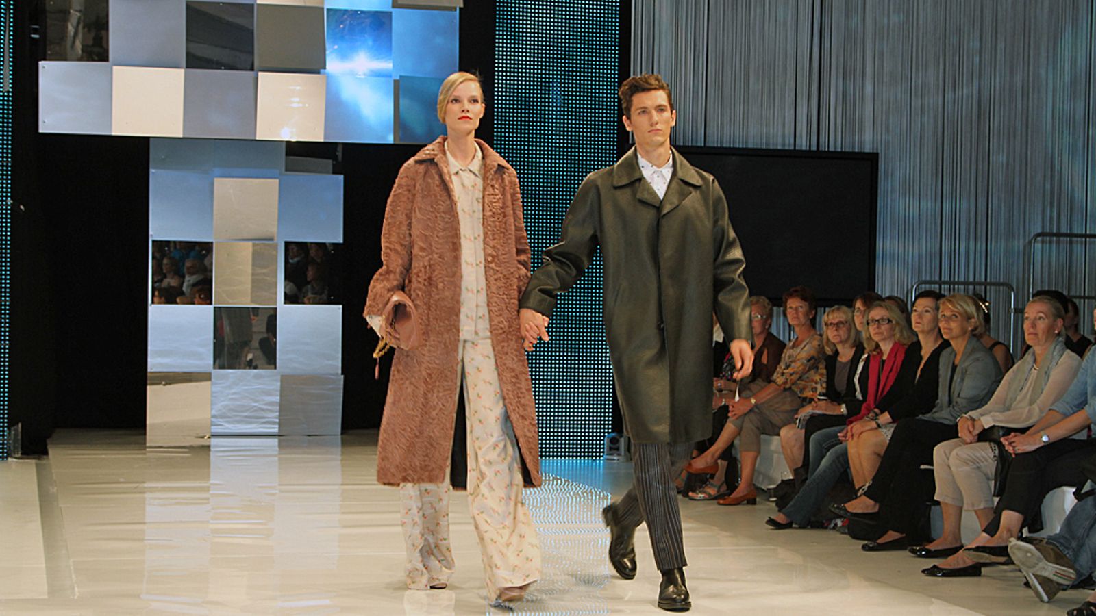Suvi Koponen ja Tyler Riggs Helsinki Fashion Weekend -näytöksessä 31.8.2013.
