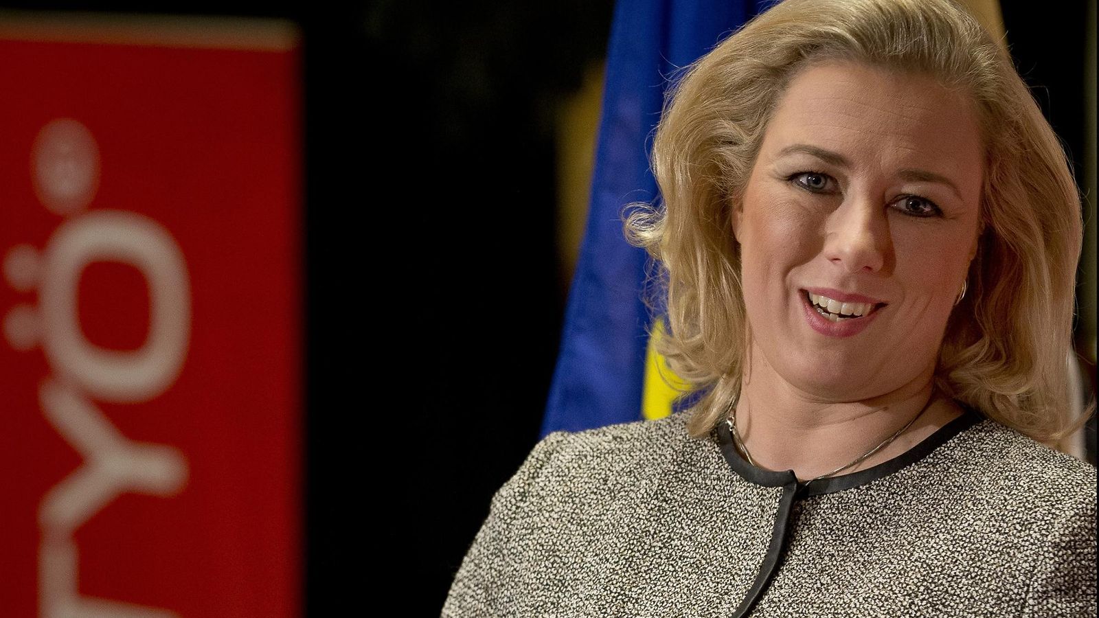 SDP:n puheenjohtaja Jutta Urpilainen puhuu puoluevaltuuston kokouksessa Salossa 30. marraskuuta 2013.