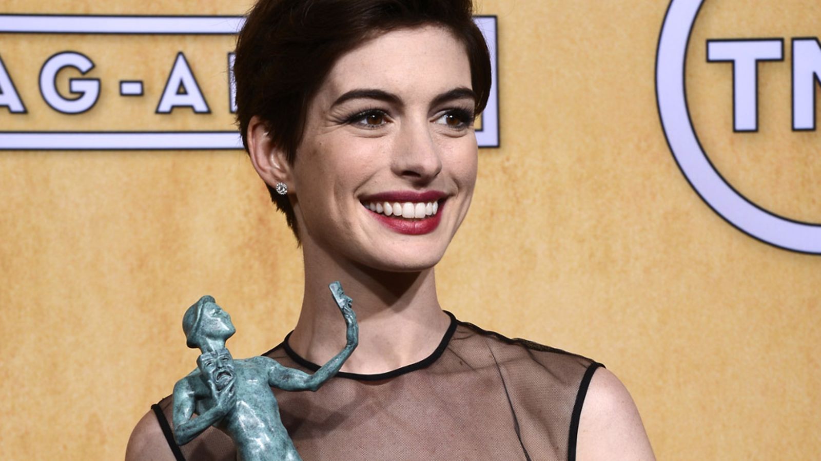 2013: Anne Hathaway Anne Hathaway Screen Actors Guild Awards -gaalassa.
