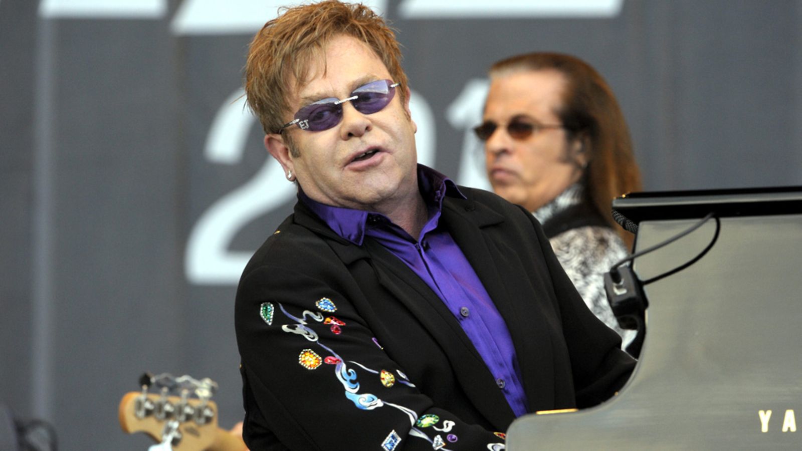 Legendaarinen Elton John esiintyy Pori Jazzeilla Kirjurinluodolla, 16. heinäkuuta 2011.