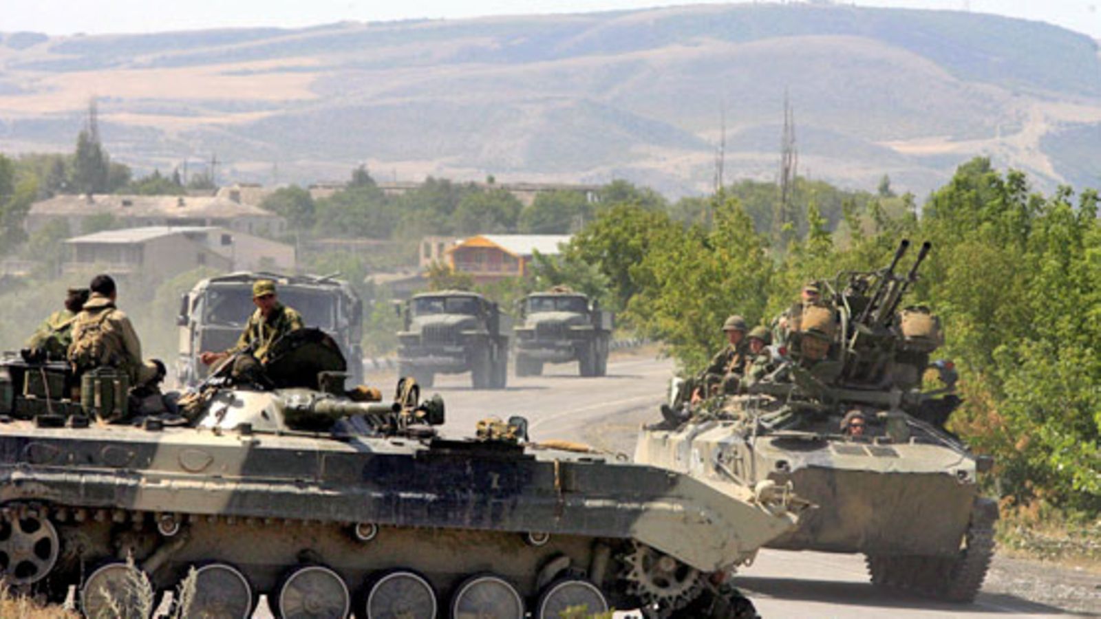 Venäjän armeija lähellä Gorin kaupunkia Georgiassa 18.8.2008