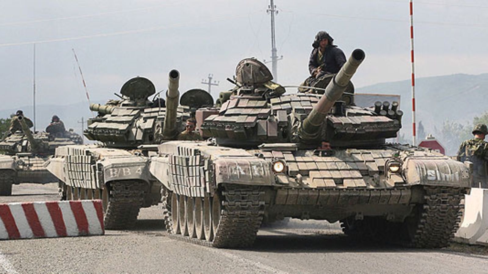 Georgian tankkeja Etelä-Ossetiassa 8.8.2008