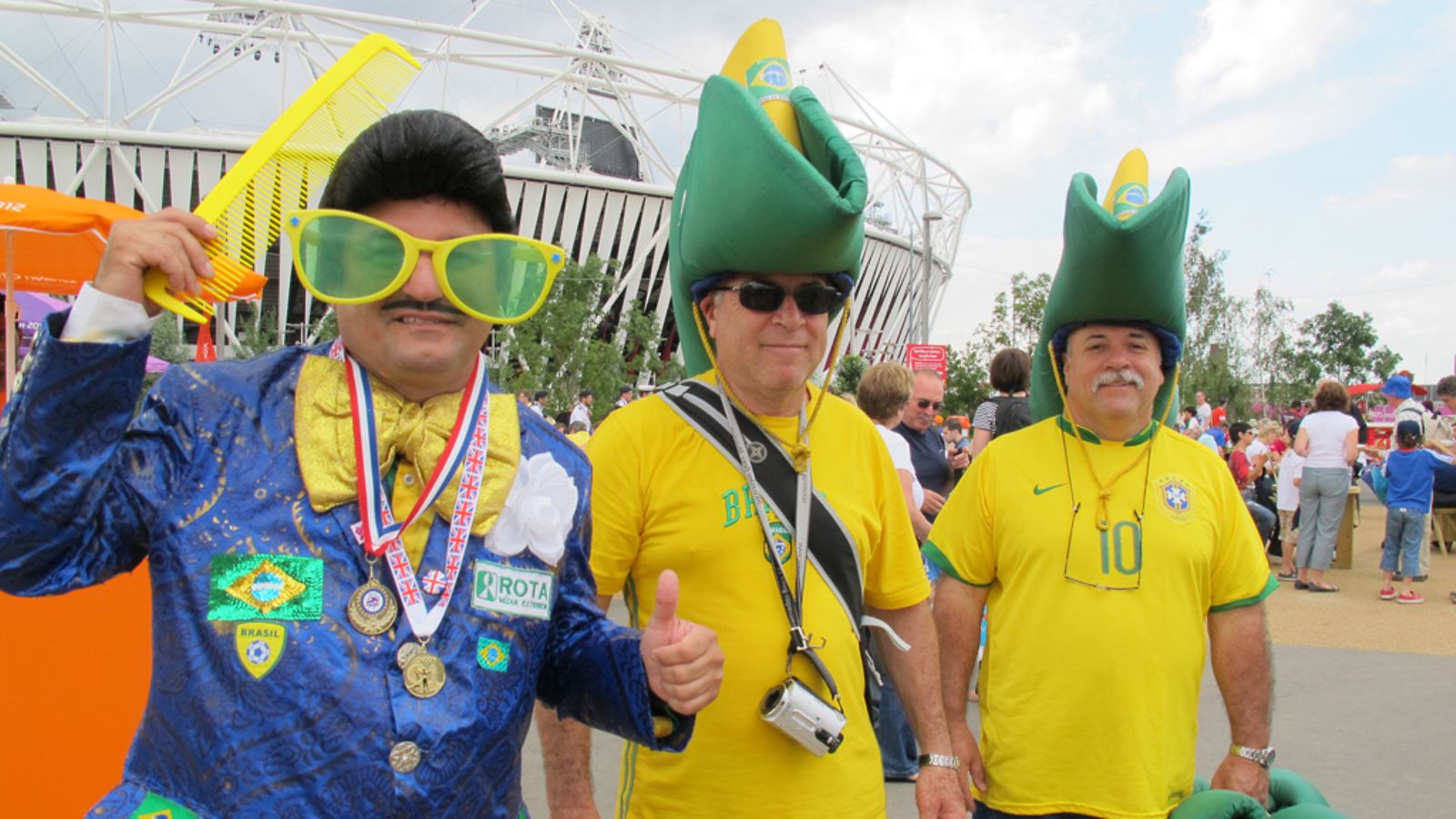 Brasilialaisfaneja Lontoon olympialaisissa.