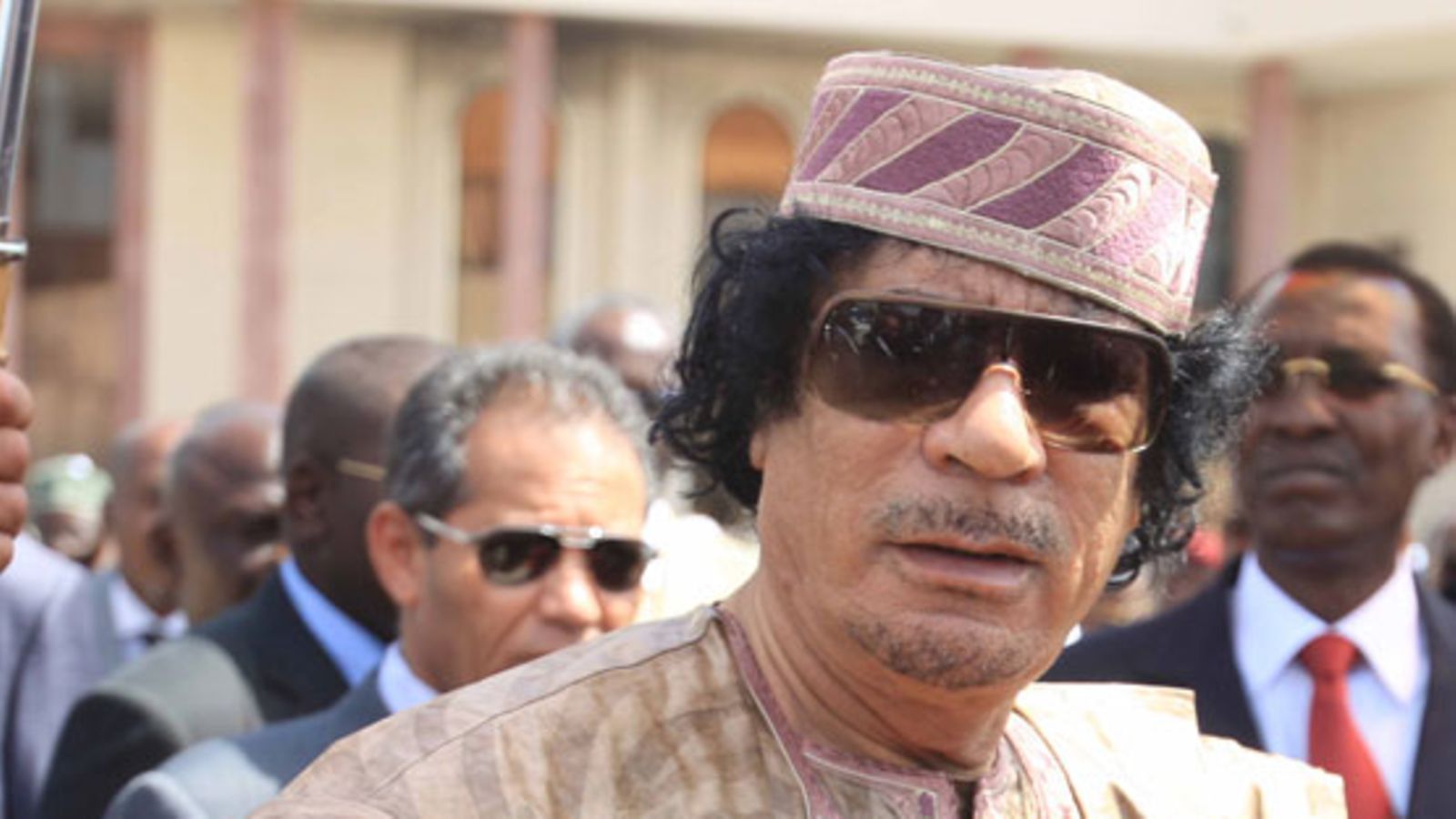 Libyan johtaja Muammar Gaddafi.