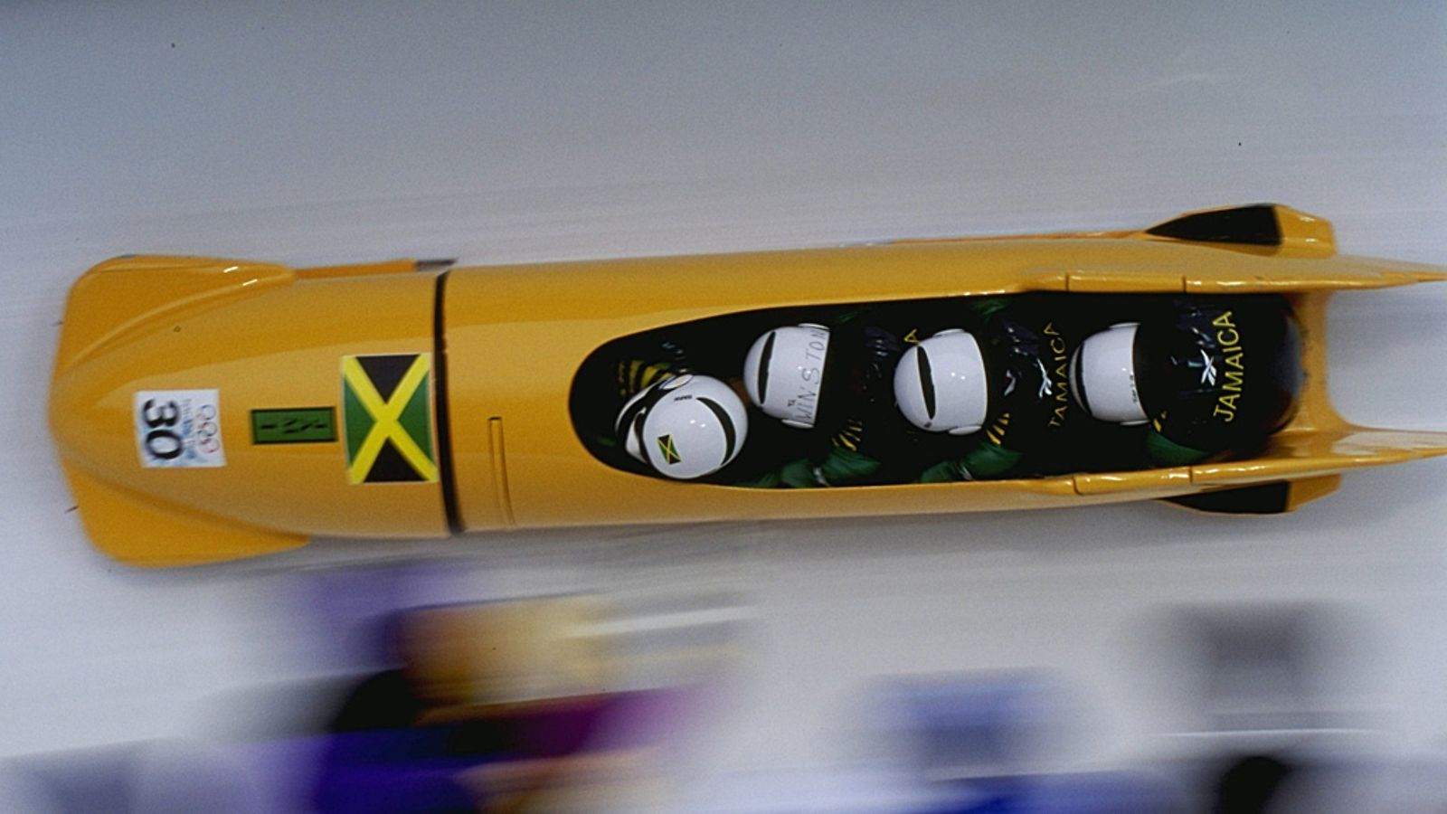 Jamaikan kelkkajoukkue Naganon olympialaisissa vuonna 1998.