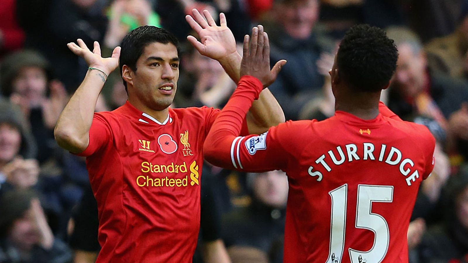 Liverpoolin kärkipari Luis Suarez- Daniel Sturridge