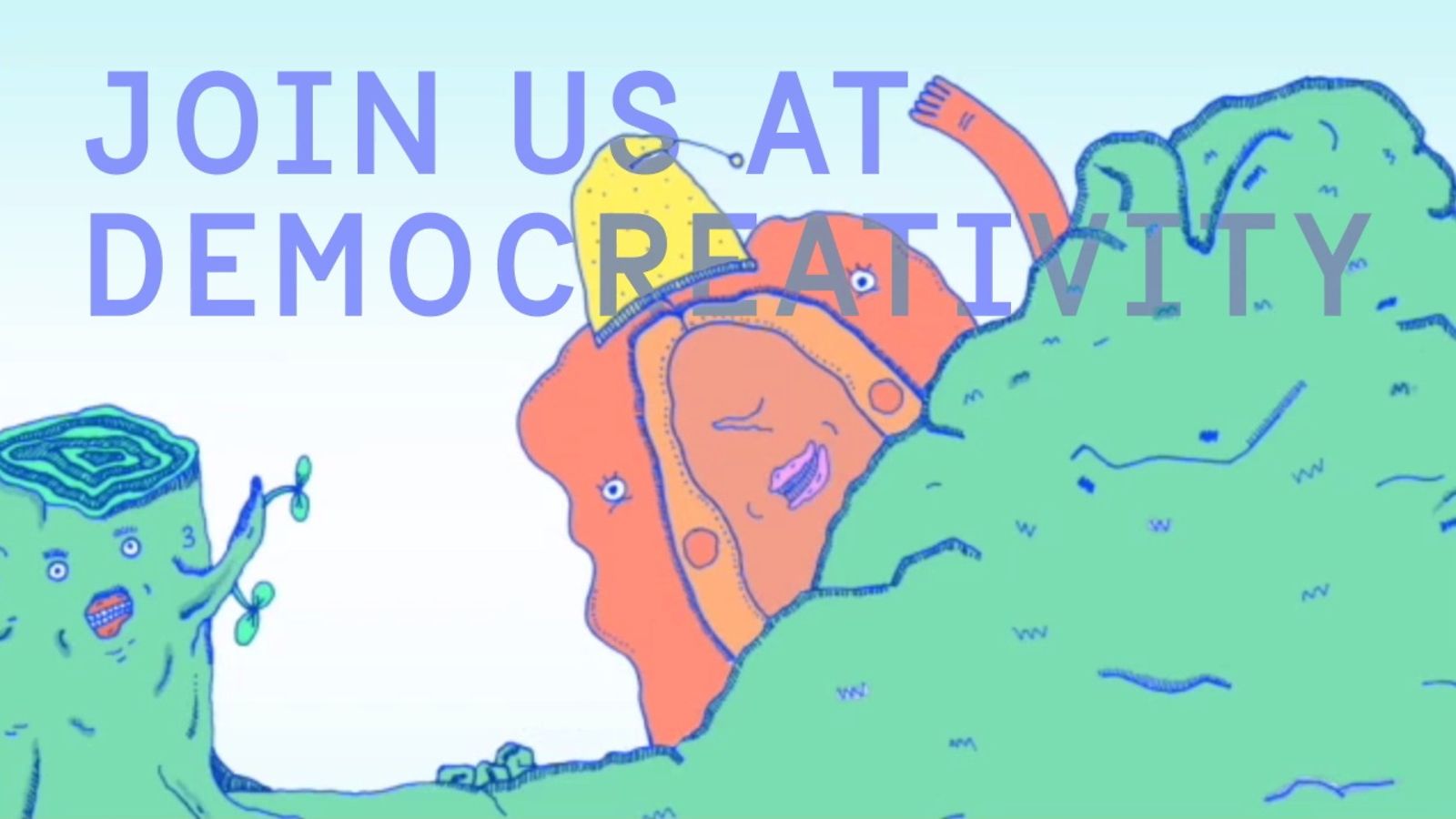 Democreativity -kuvakaappaus palvelun esittelyvideosta