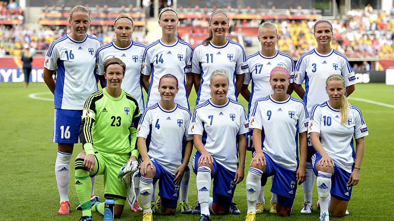 Naisten maajoukkue EM-kisoissa heinäkuussa 2013.