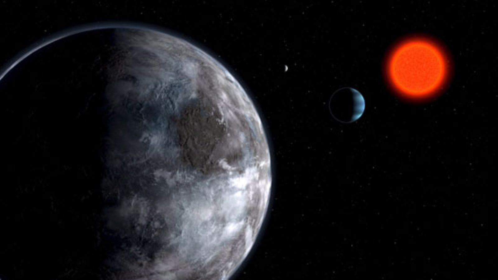 Tämä kuva julkaistiin, kun samaisen Gliese 581 -tähden kiertoradalta löydettiin kiinnostava planeetta vuonna 2007. EPA