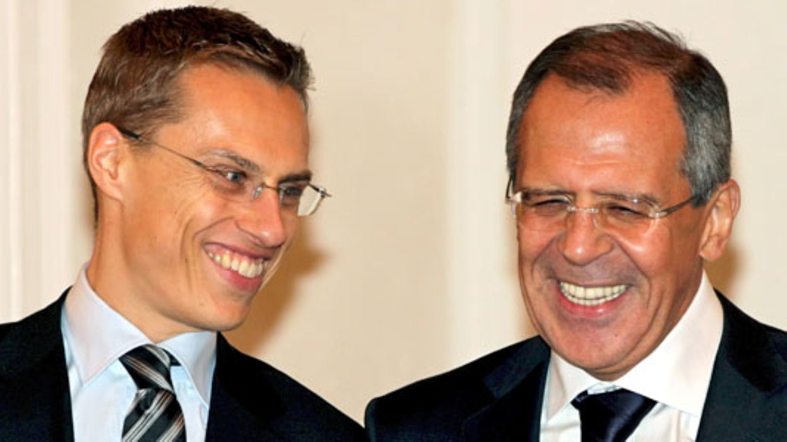 Ulkoministeri Alexander Stubb ja Venäjän ulkoministeri Sergei  Lavrov tapasivat Moskovassa 11.11.2008.