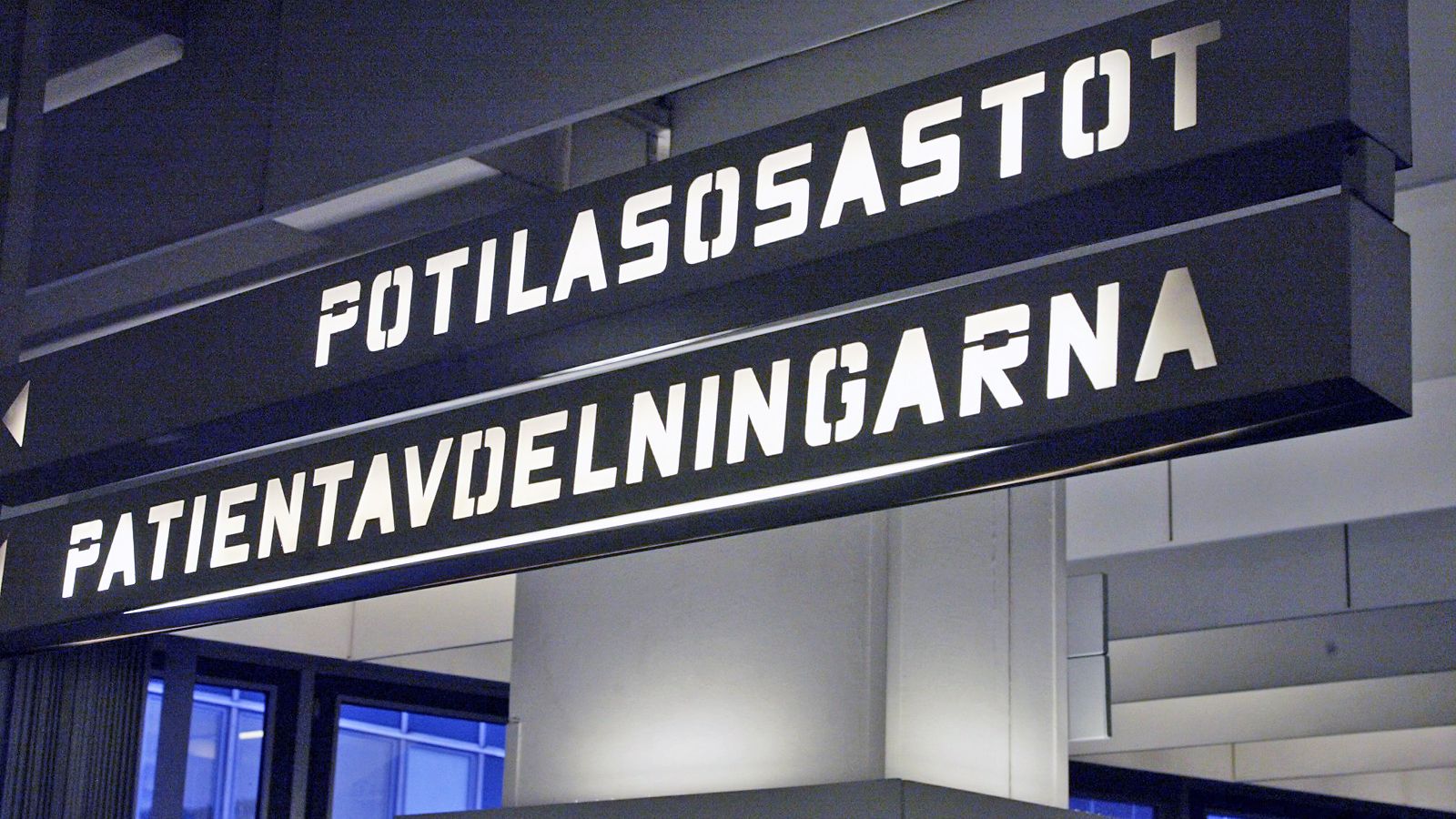 sairaala potilasosastot-kyltti
