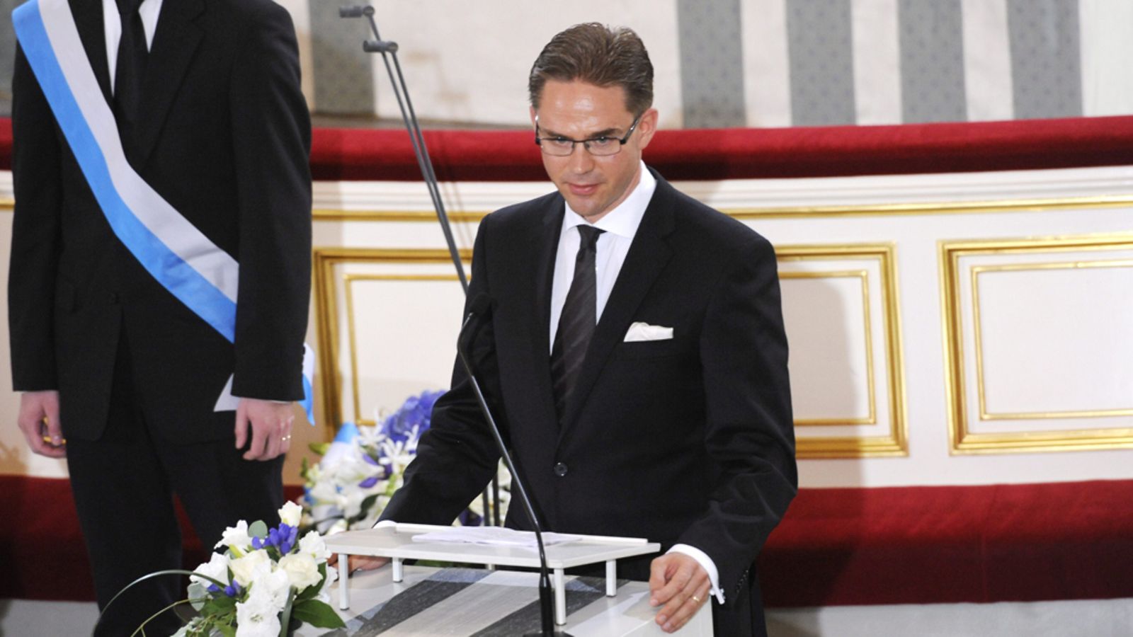 Kokoomuksen puheenjohtaja, pääministeri Jyrki Katainen muisteli valtioneuvos Harri Holkeria