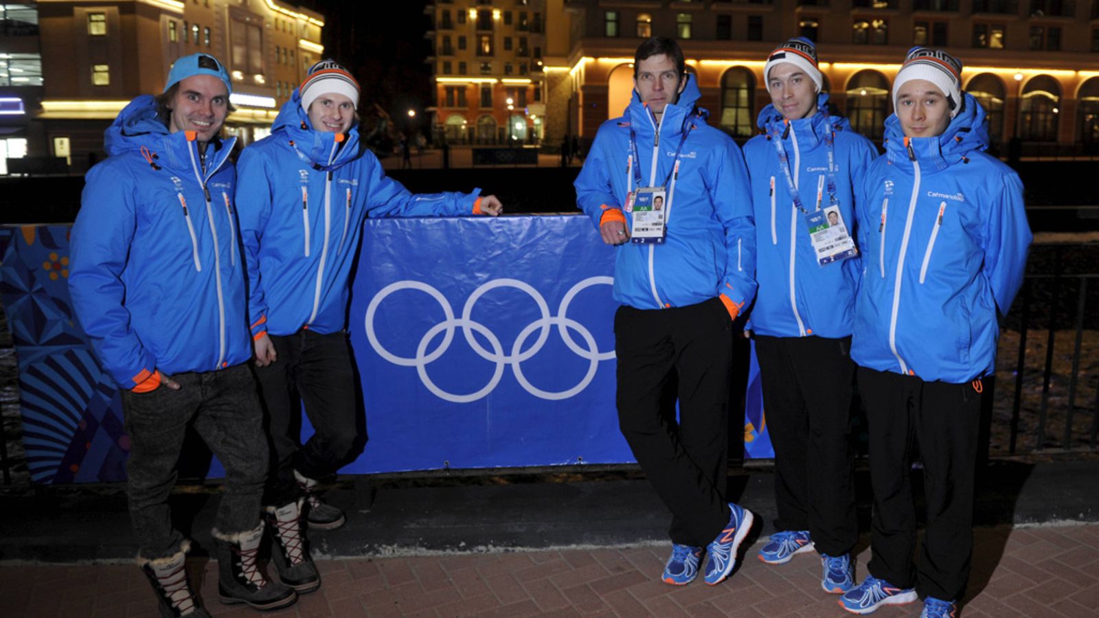 Anssi Koivuranta, Olli Muotka, Janne Ahonen, Janne Happonen ja Jarkko Määttä