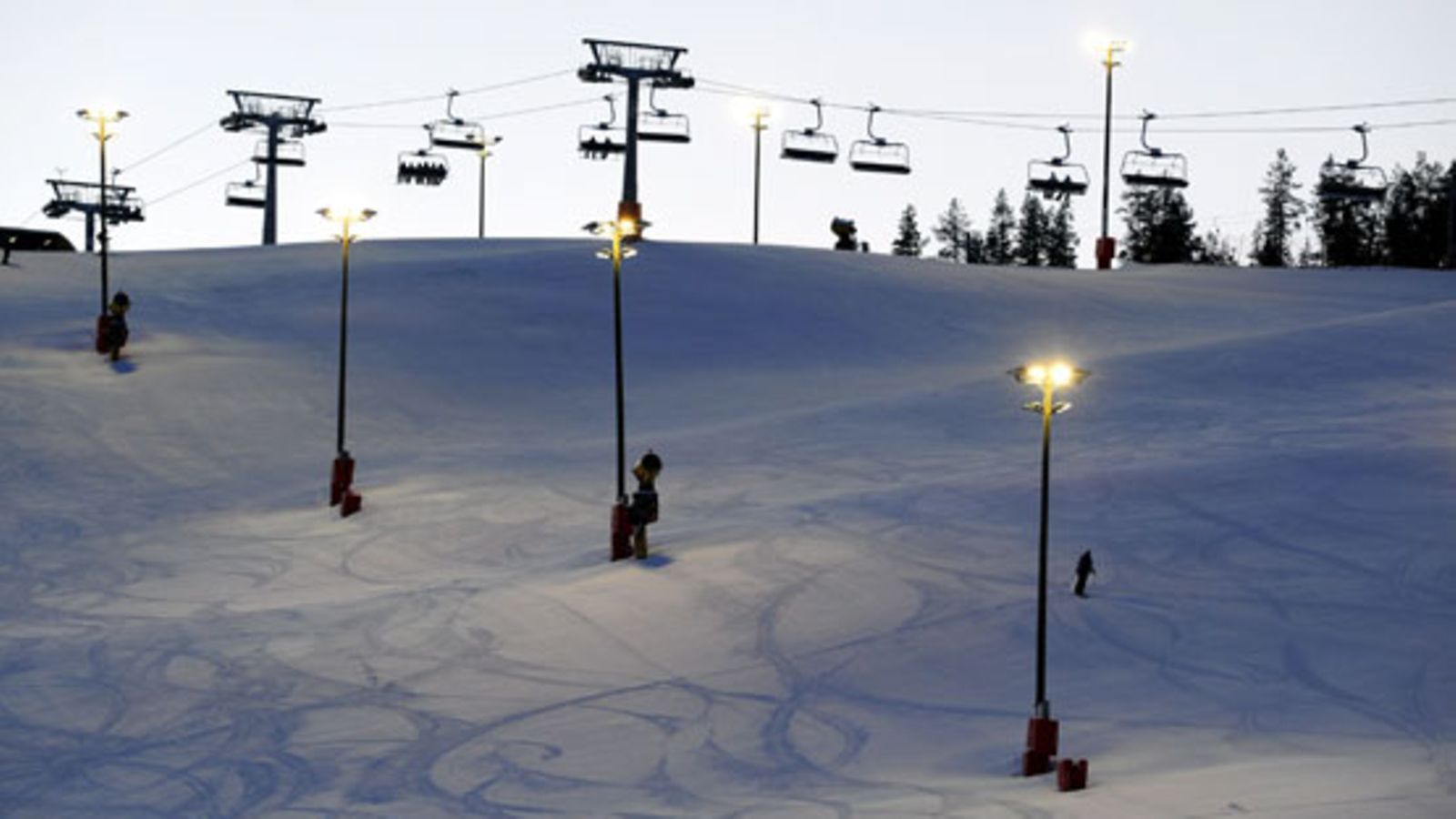 Laskettelurinne Levillä.