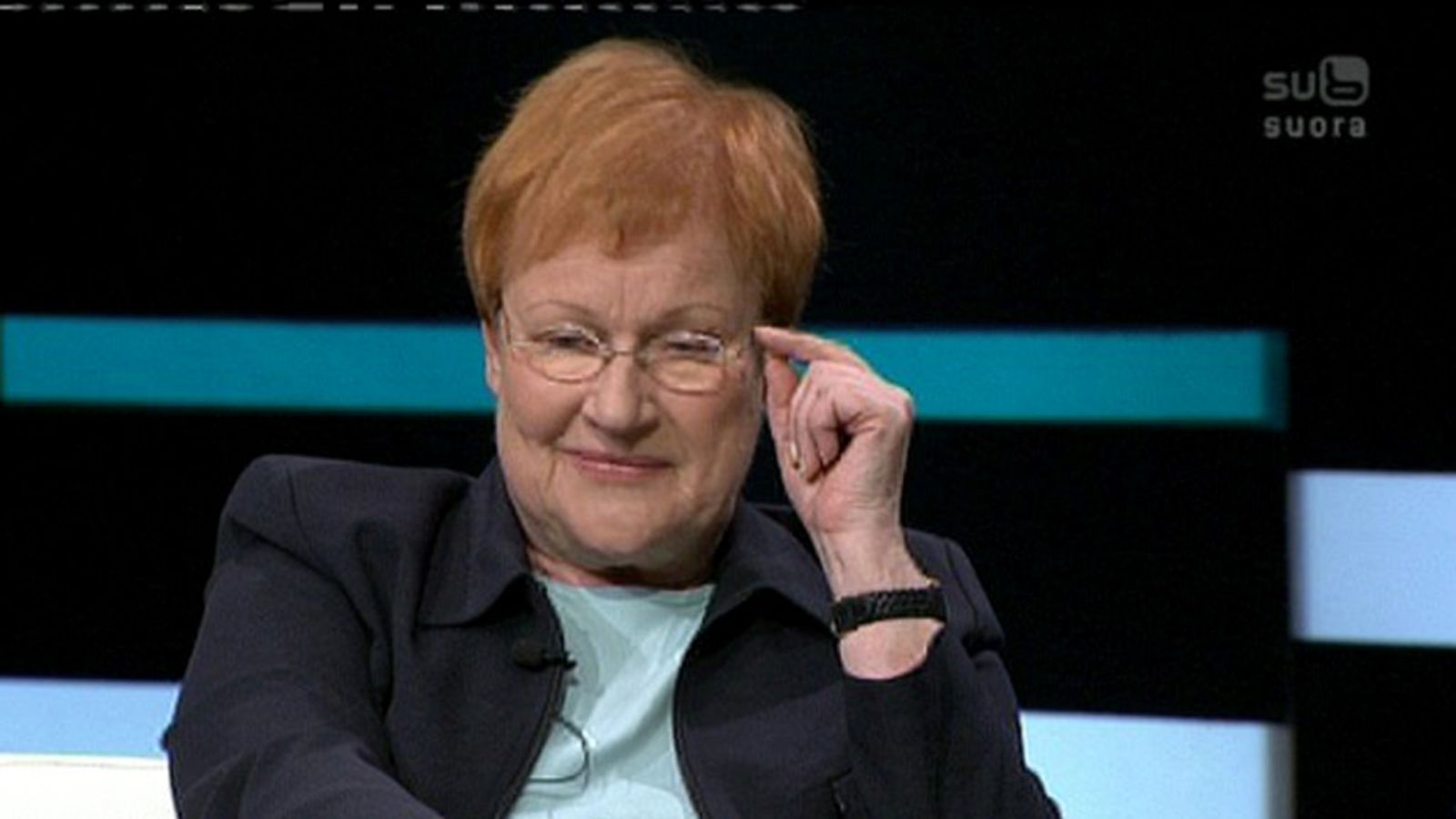 Presidentti Tarja Halonen Enbuske & Linnanahde Crew-ohjelmassa 26. lokakuuta 2012.