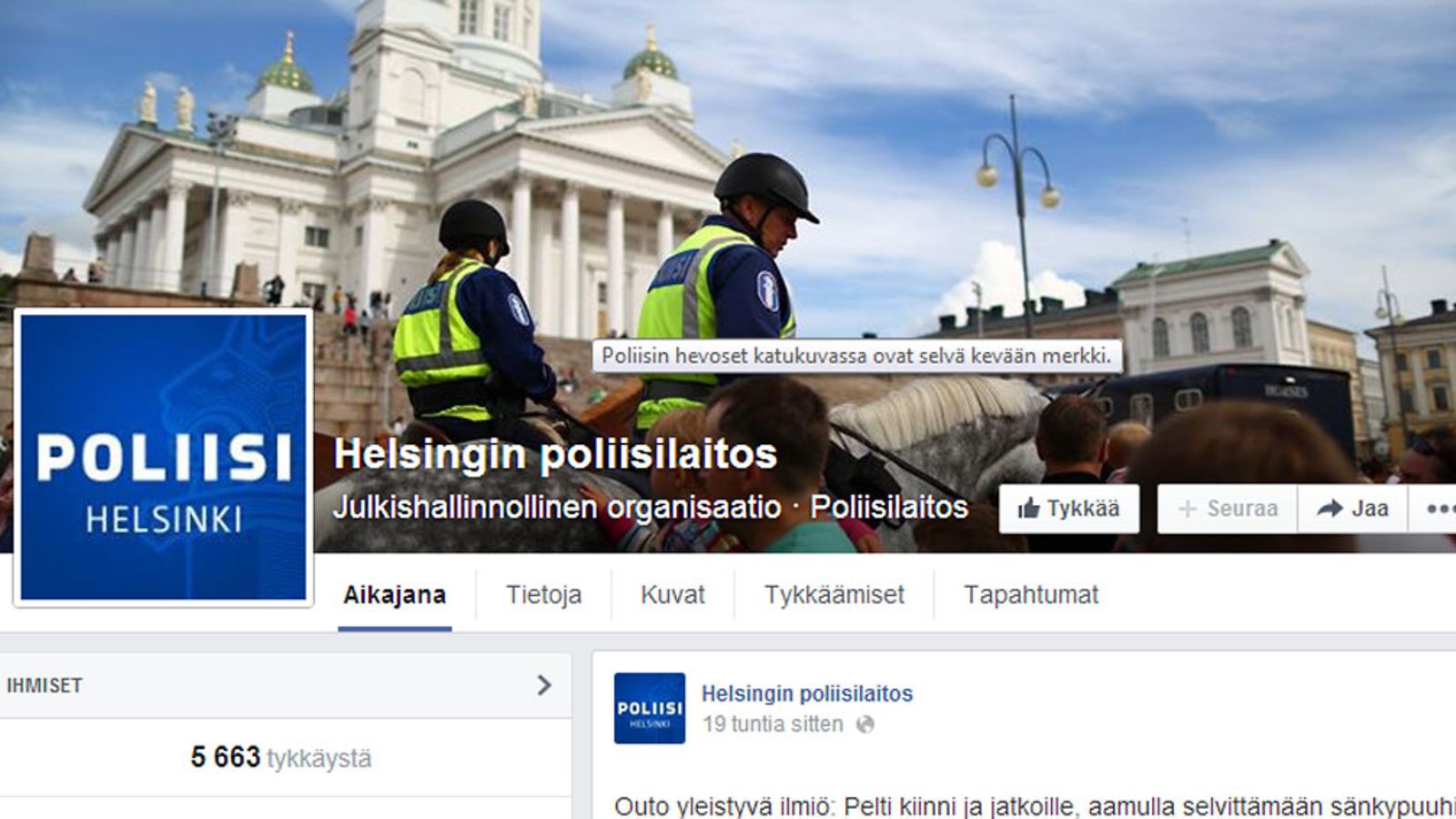 Poliisin facebook Helsingin poliisi