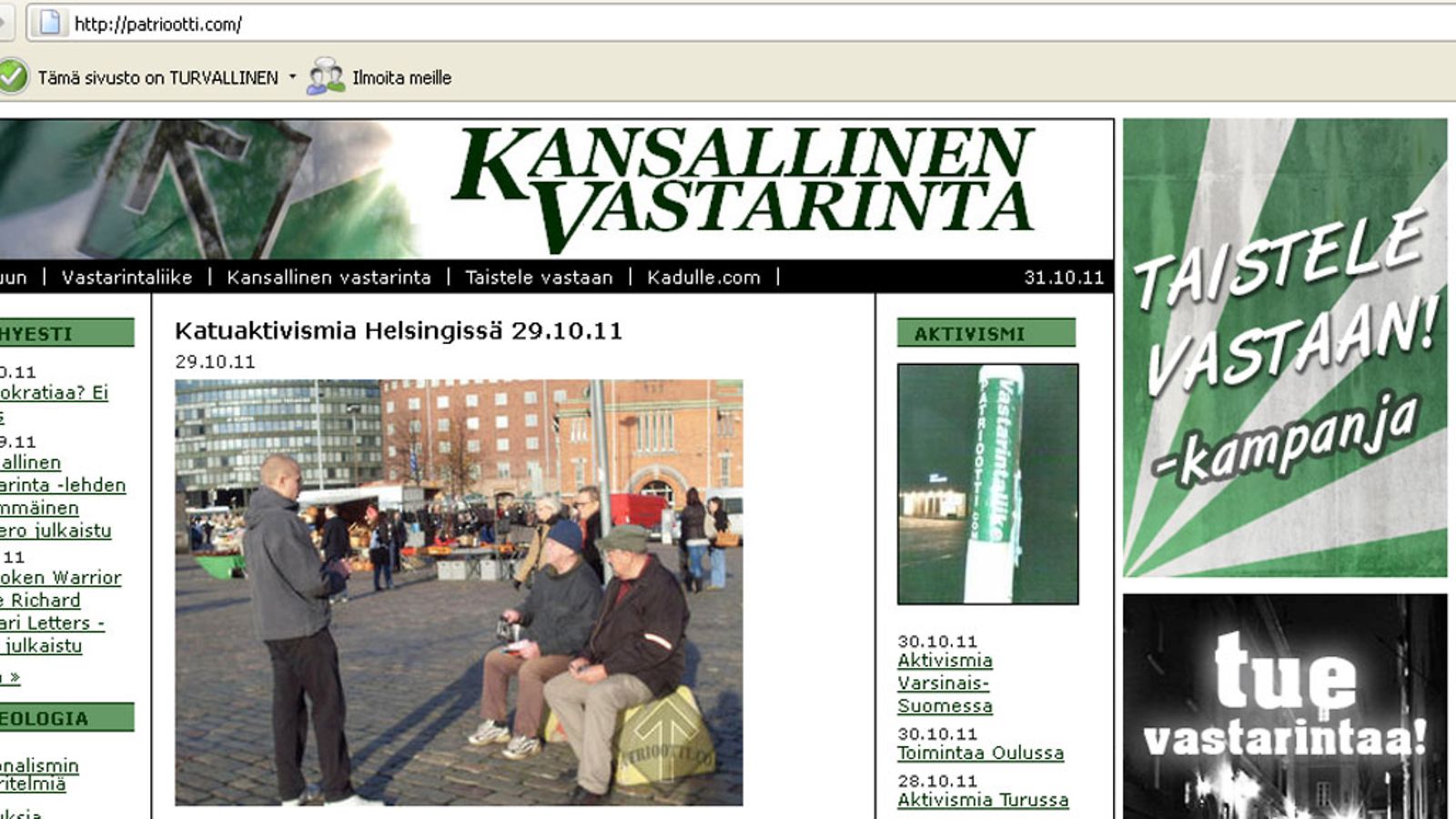 kuvankaappaus patriootti.com-sivustolta
