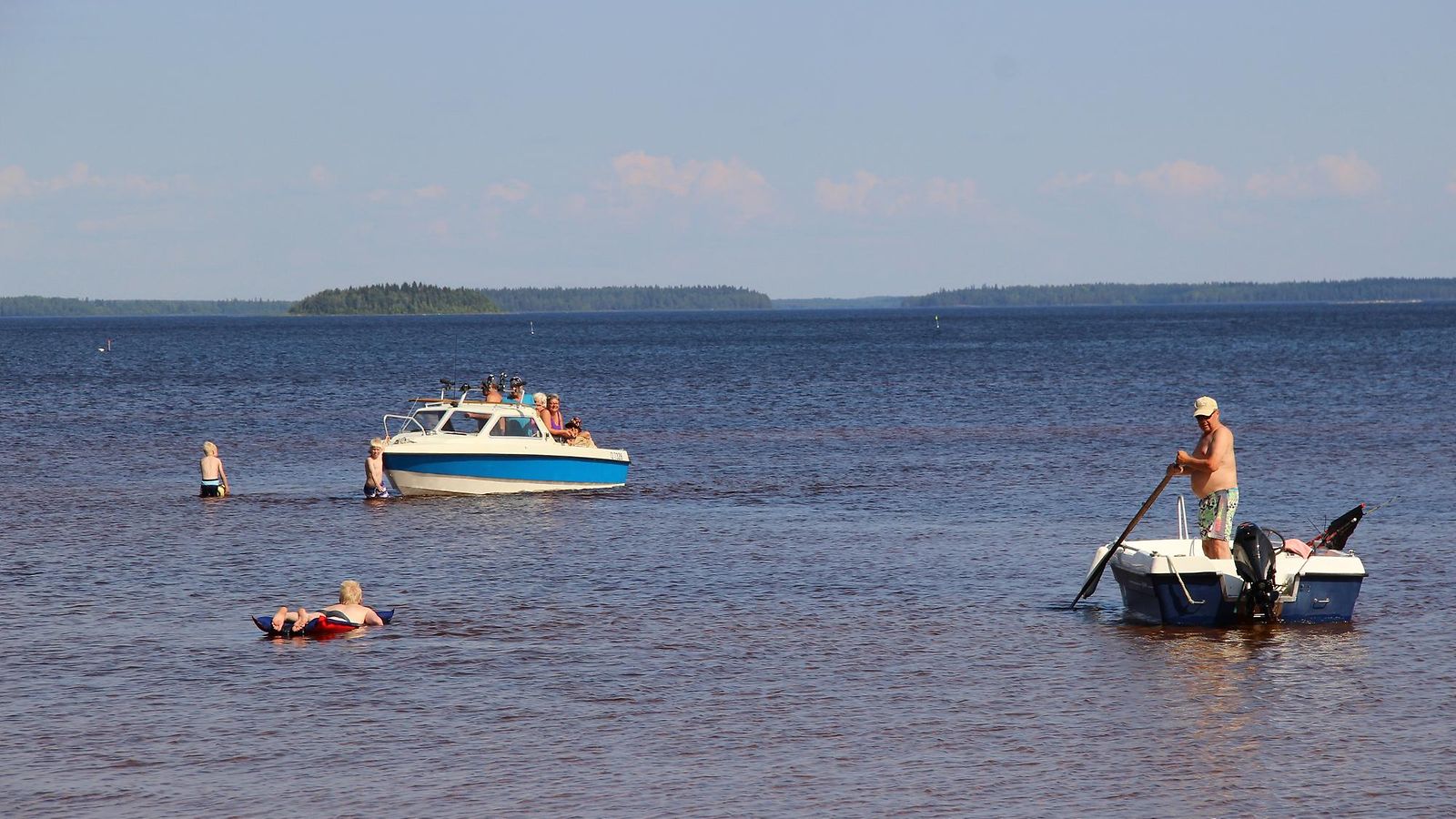 kesä, säreisniemi, vesi, vene