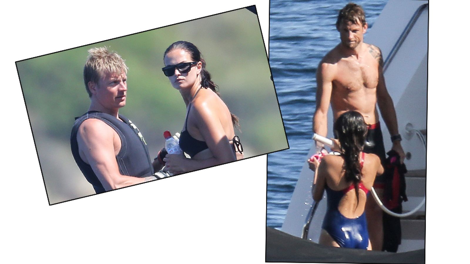 Kimi Räikkönen ja Minttu Virtanen sekä Jenson Button ja Jessica Michibata nauttivat kesästä täysillä.