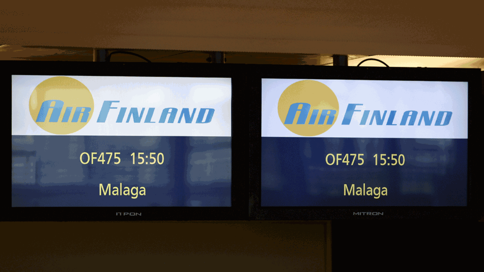 Air Finlad lähtöselvitysdeski, lentokenttä