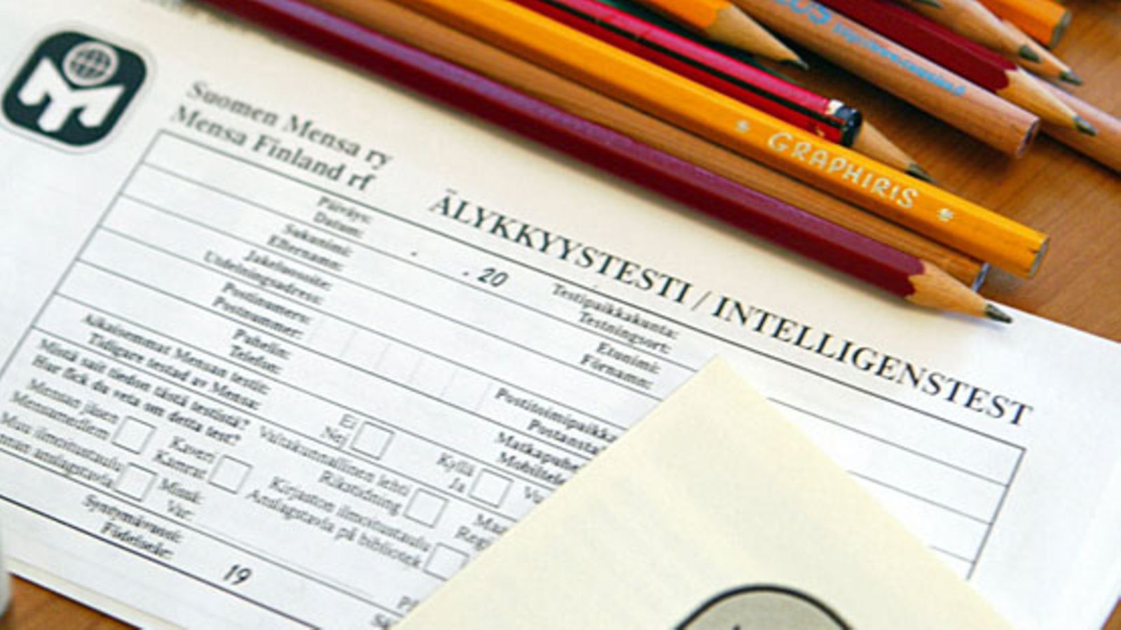 Mensan älykkyystesti. Kuva: Lehtikuva