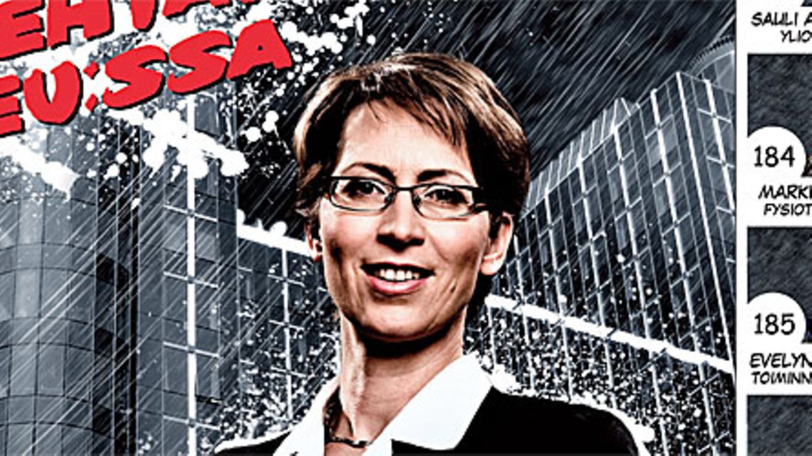 Sari Essayah KD:n eurovaalimaoksessa. Kuva: kristillisdemokraatit