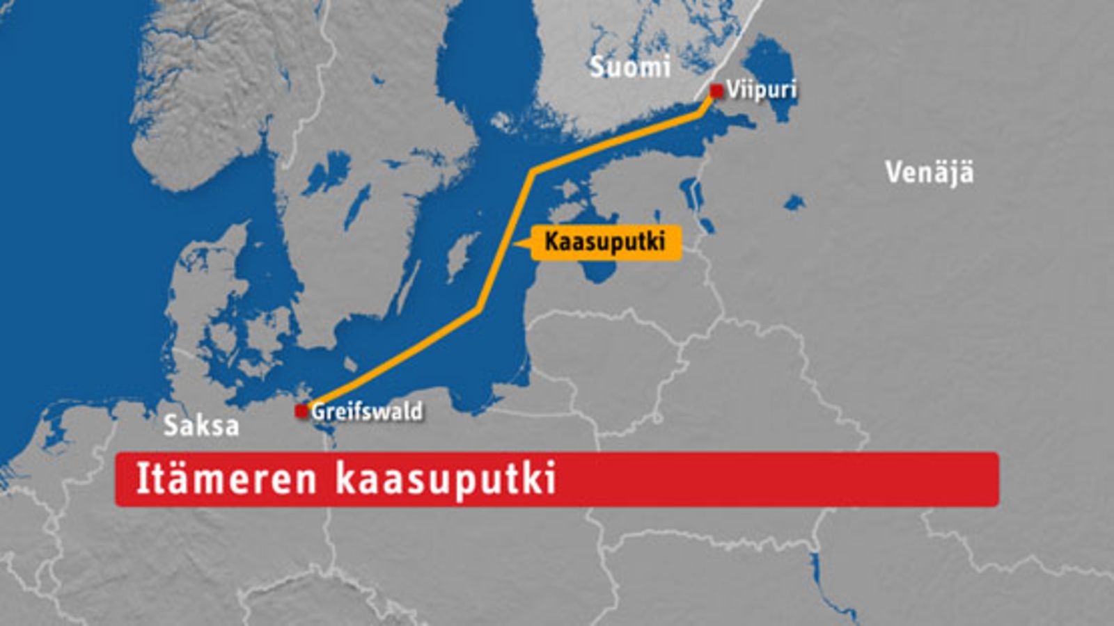 Suomi pyytää Venäjältä raporttia kaasuputkesta.