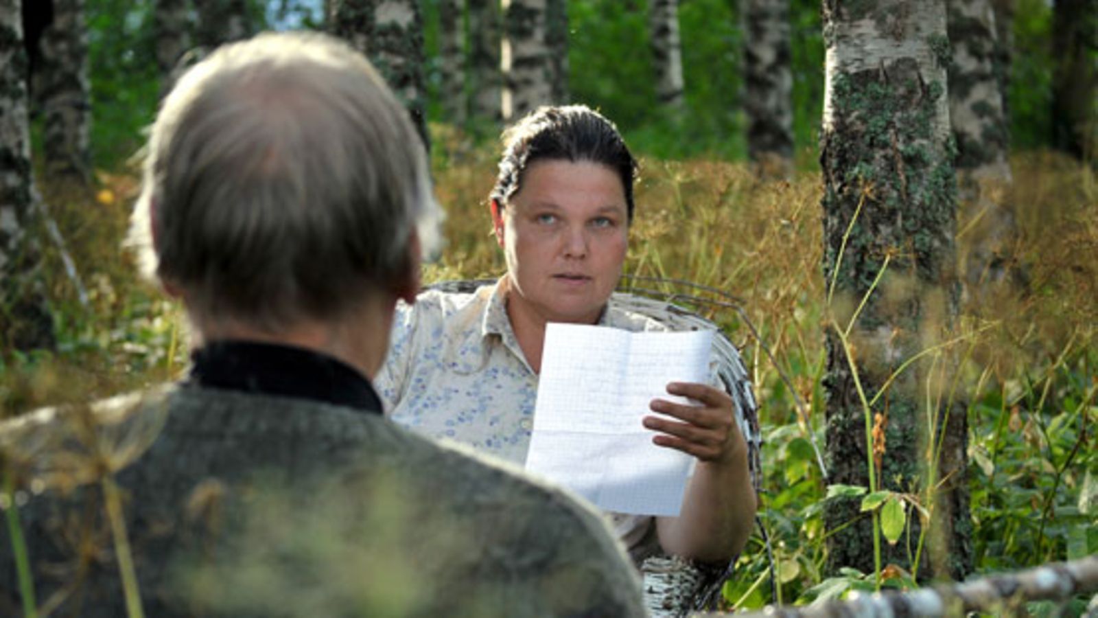 Klaus Härön elokuvan Postia pappi Jaakobille tähdet ovat Heikki Nousiainen ja Kaarina Hazard. Kuva: Jolle Onnismaa / Nordisk Film.