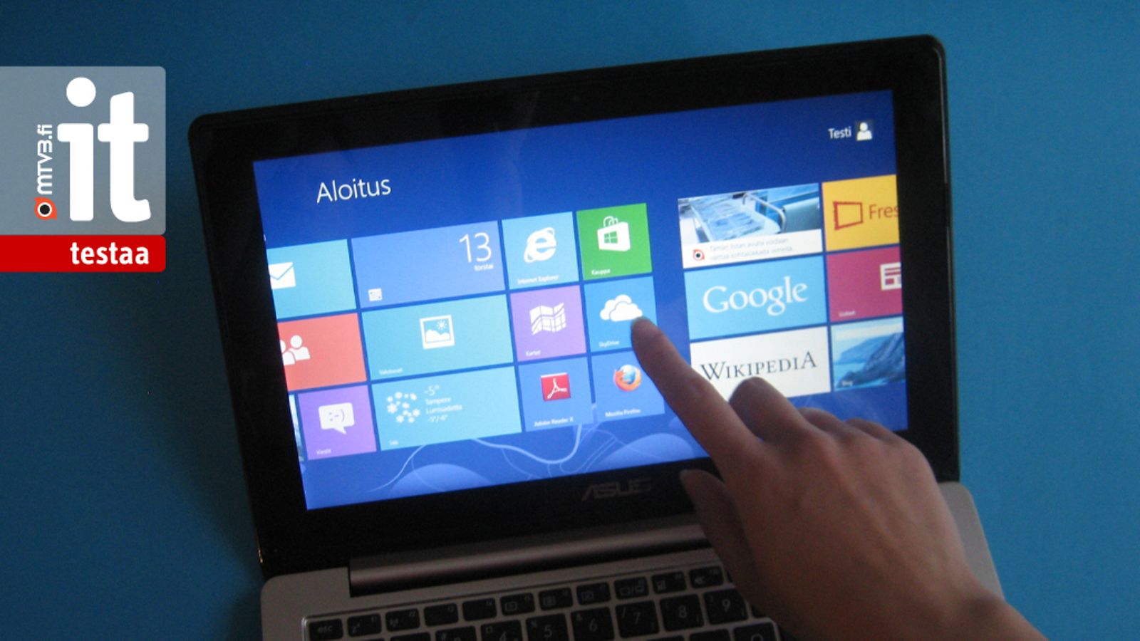 Asus VivoBook X202E - kosketusnäytöllinen Windows 8 -kannettava.