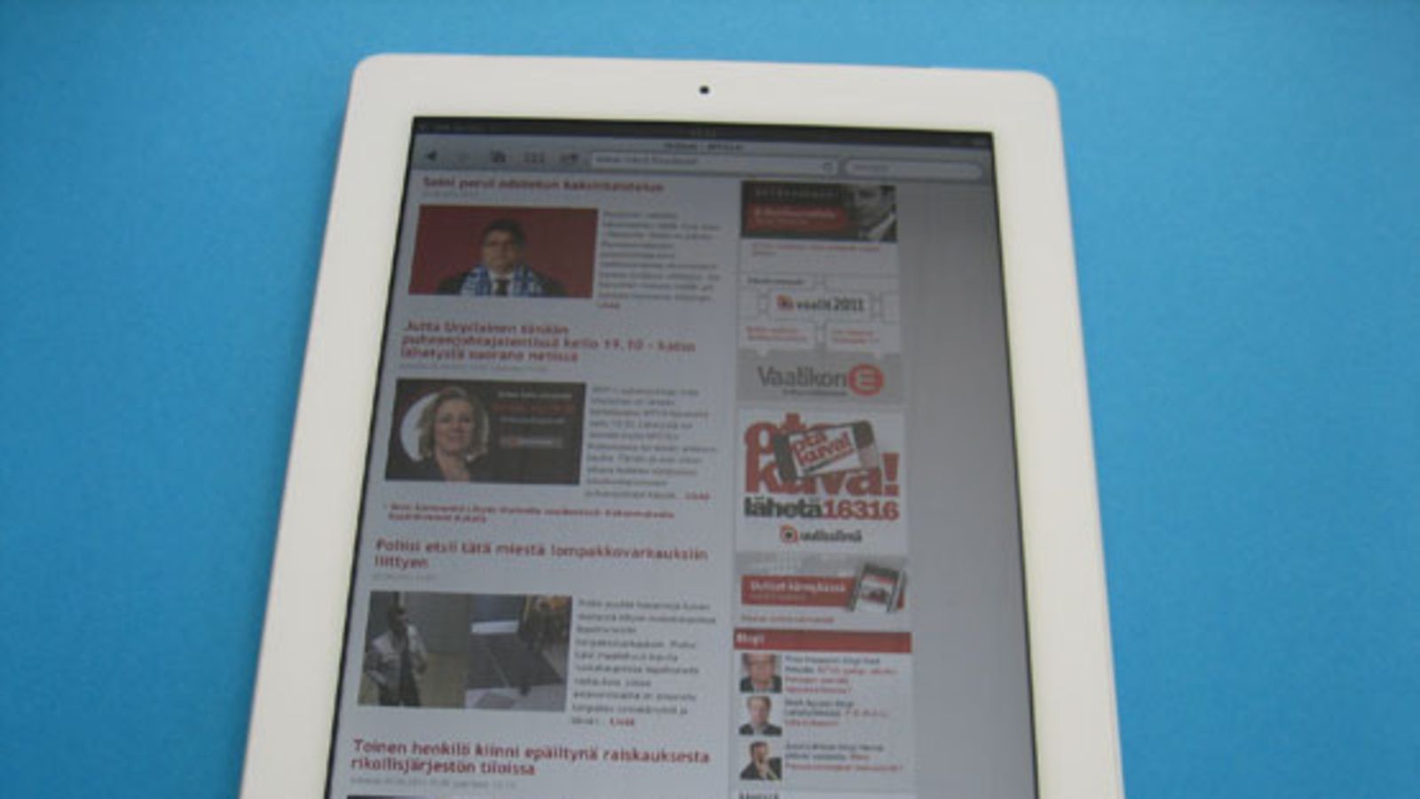 MTV3 testasi iPad 2:n