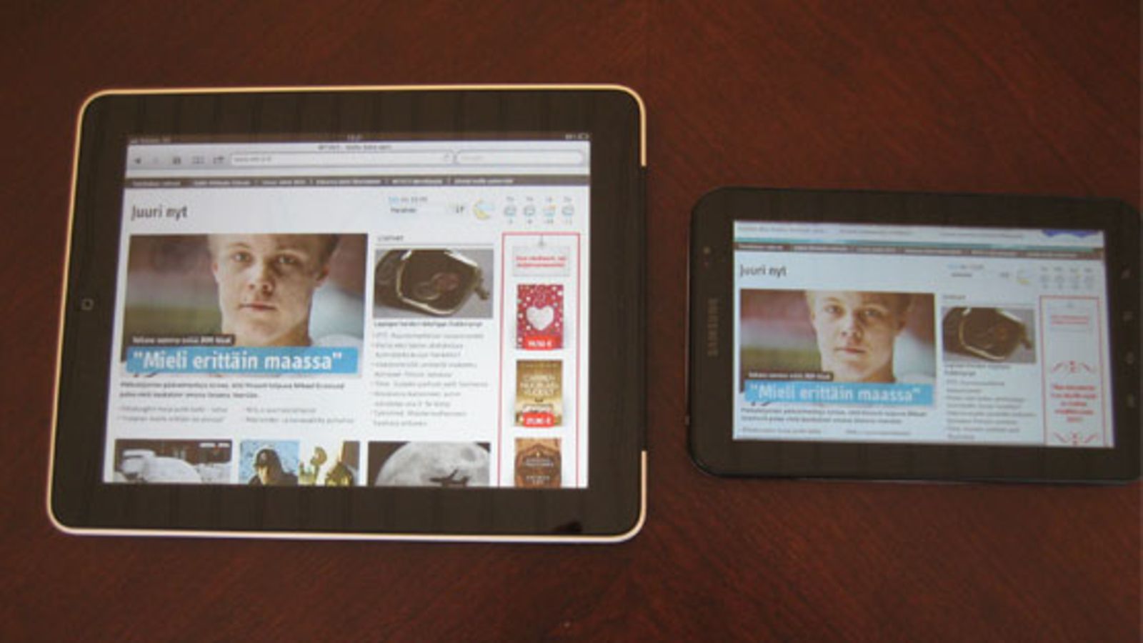 iPad ja Galaxy Tab