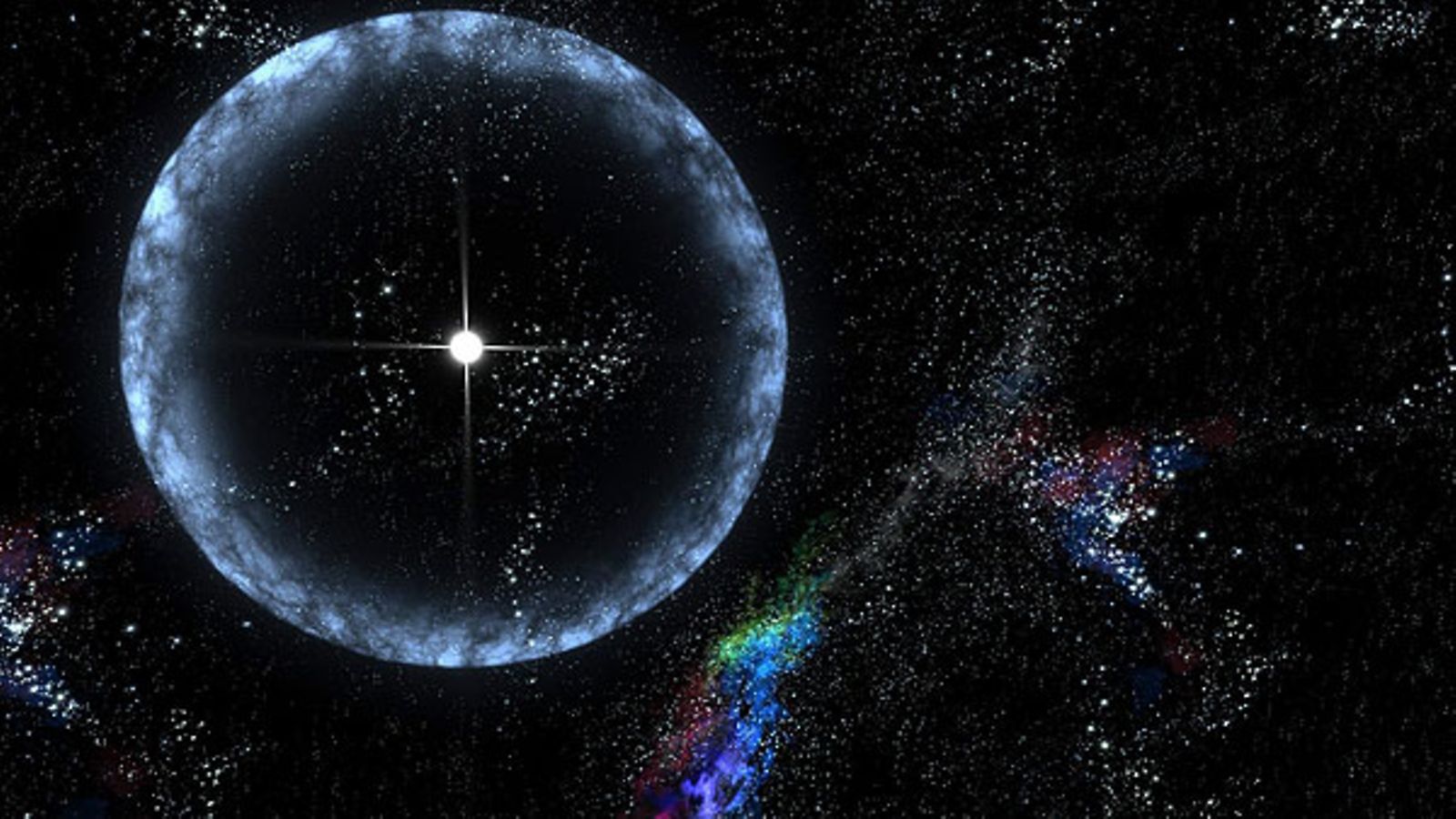 Taiteilijan näkemys avaruuden gammasäteilystä 27.12.2004 Kuva:Nasa