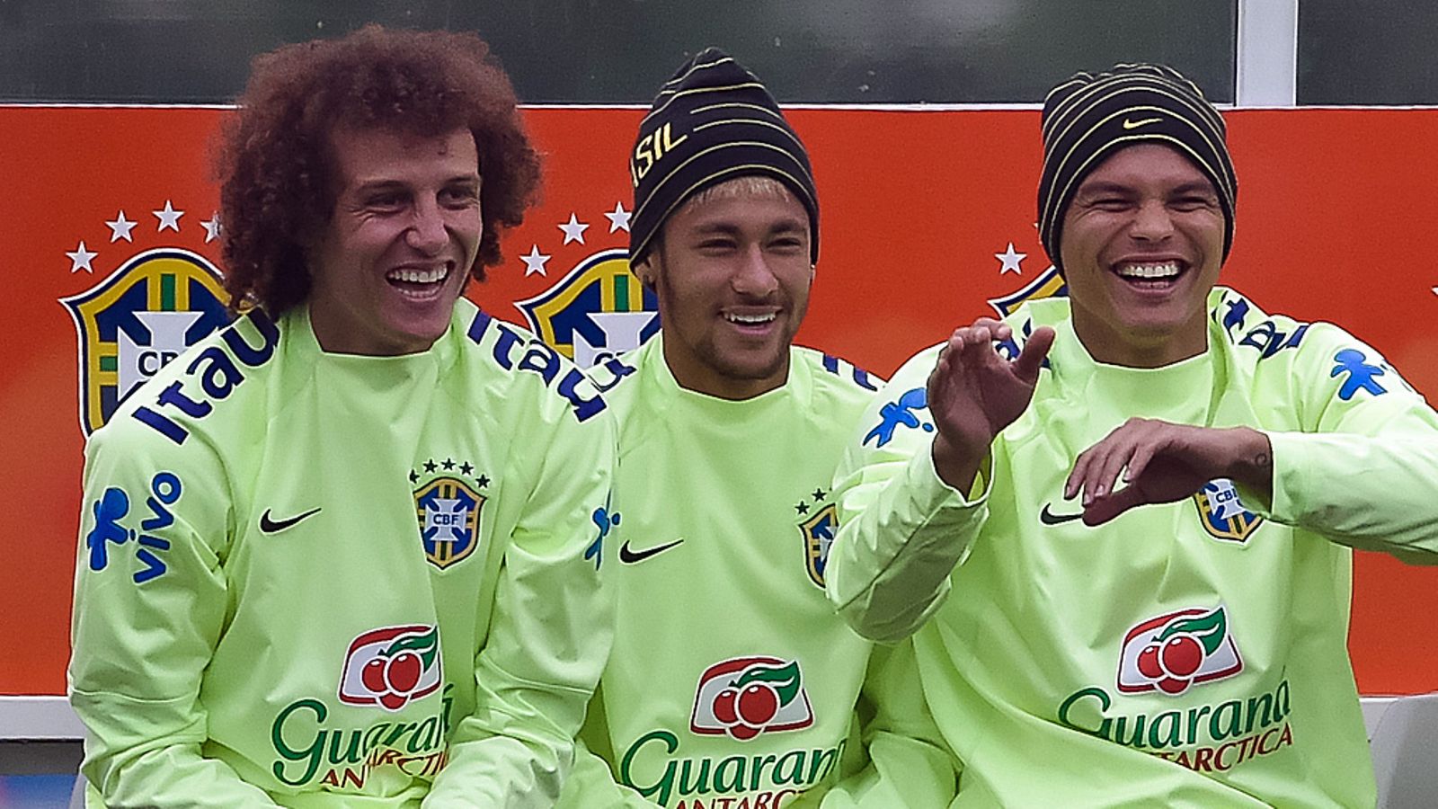 David Luiz (vas.), Neymar ja Thiago Silva