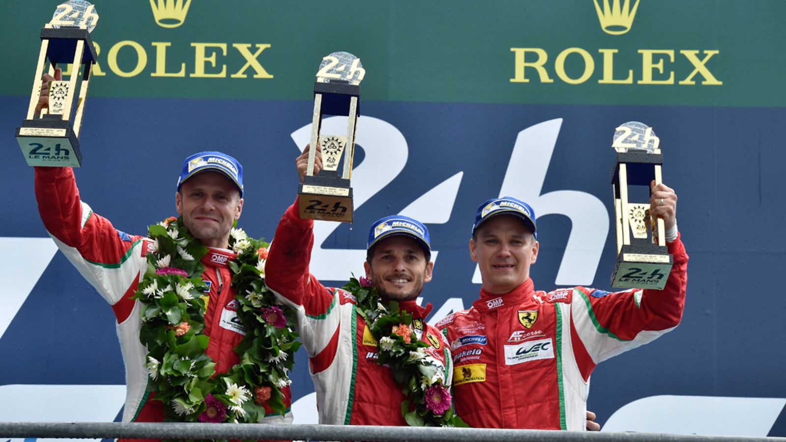 Gianmaria Bruni, Giancarlo Fisichella ja Toni Vilander.