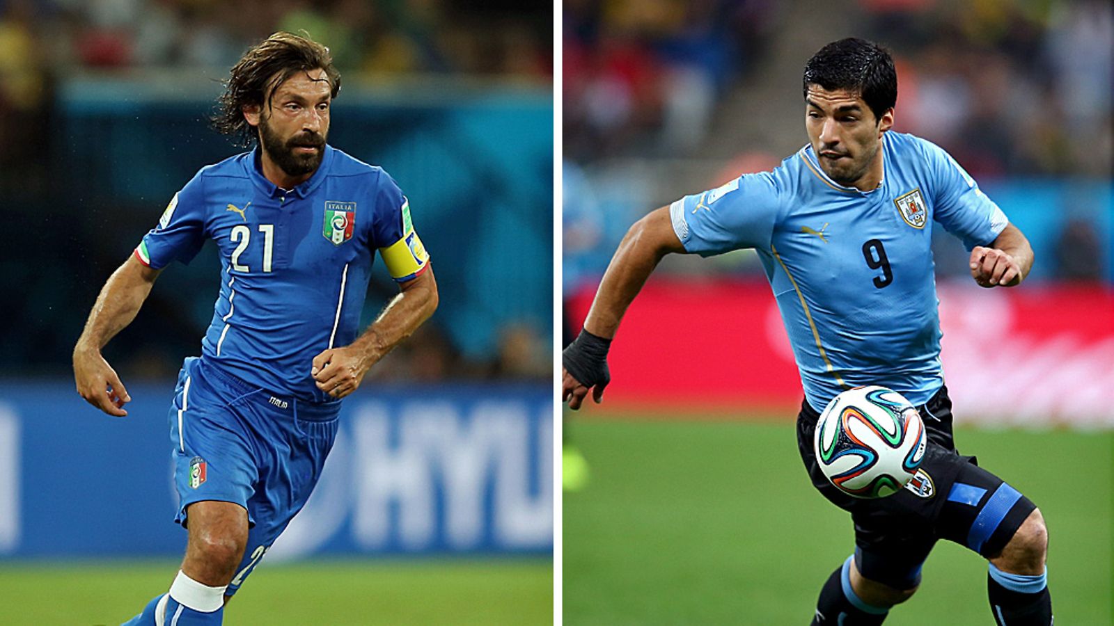 Andrea Pirlo ja Luis Suarez
