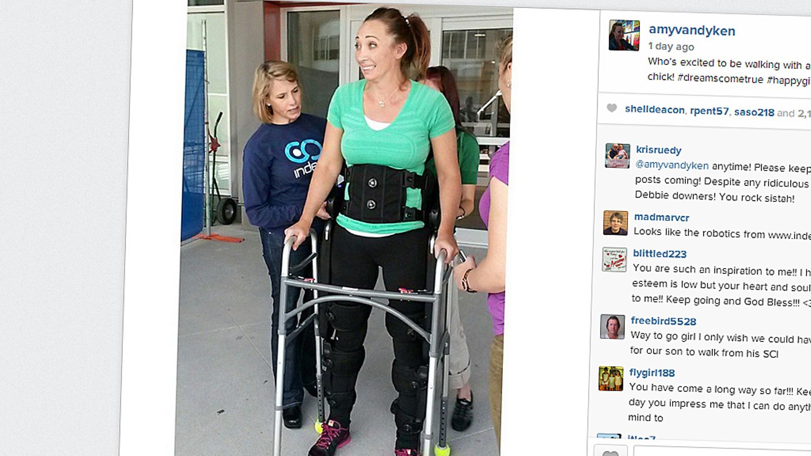 Amy Van Dyken. Kuvankaappaus Instagramista.