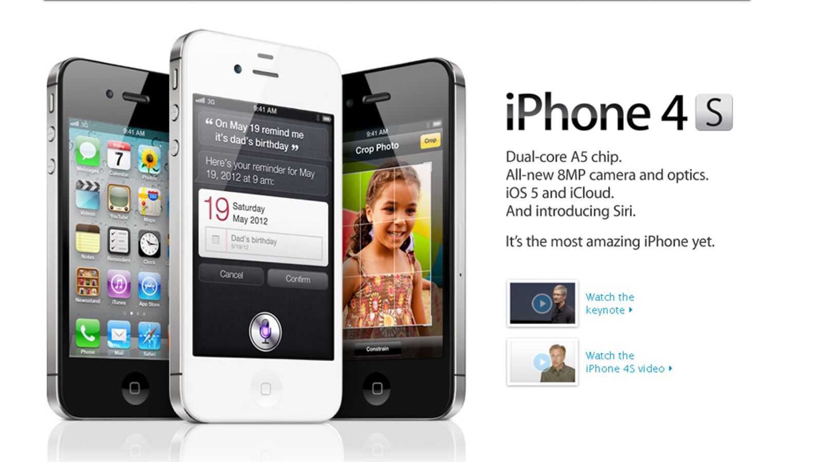 IPhone 4S Applen sivuilla.