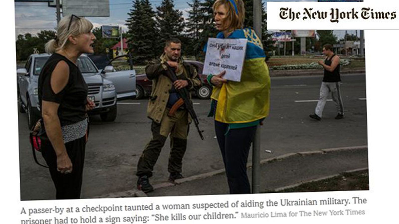Kuvakaappaus New York Timesin nettisivulta.