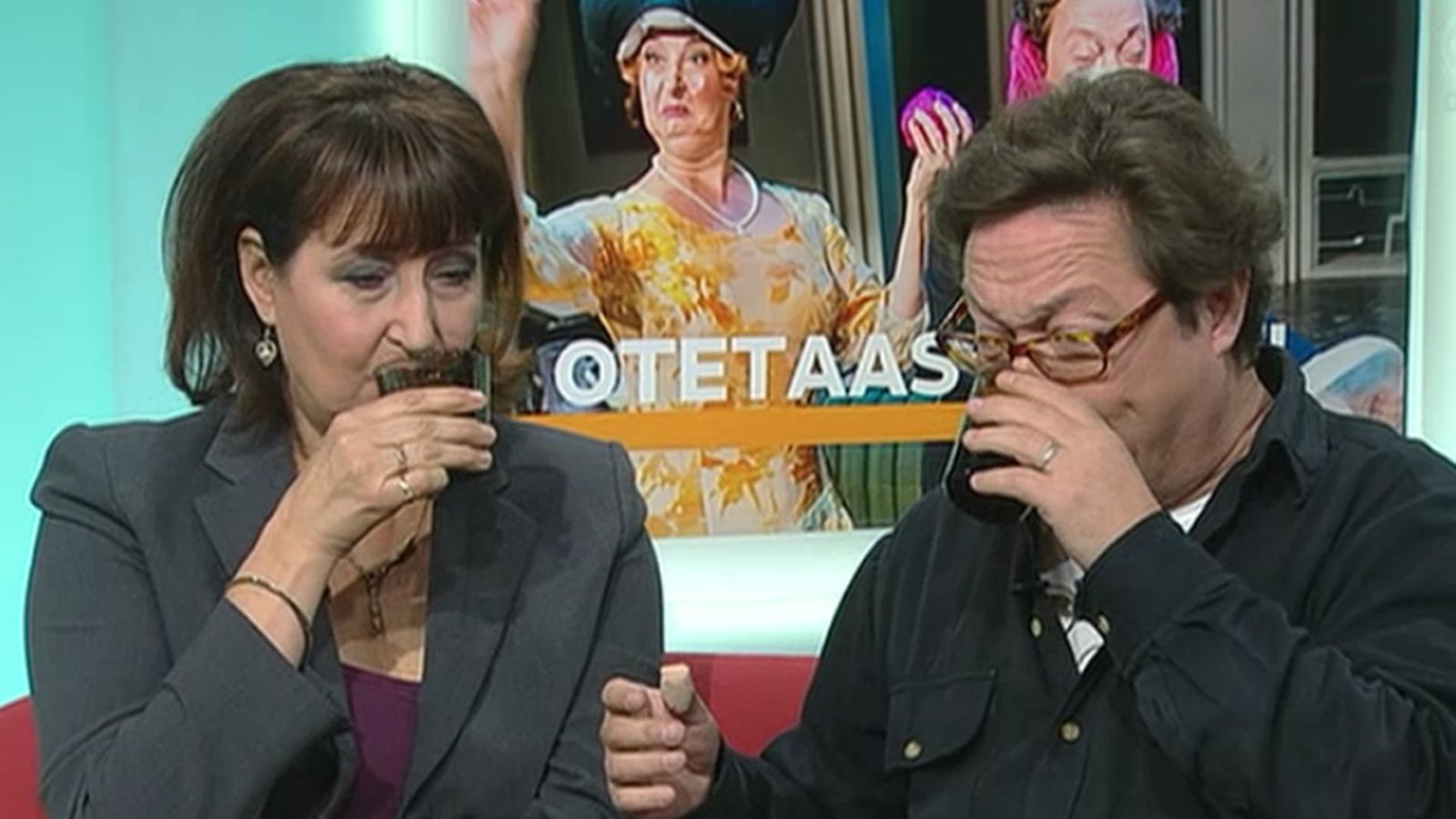 Näyttelijät Heidi Herala ja Jouko Klemettilä vierailivat 20.10.2014 Huomenta Suomessa.