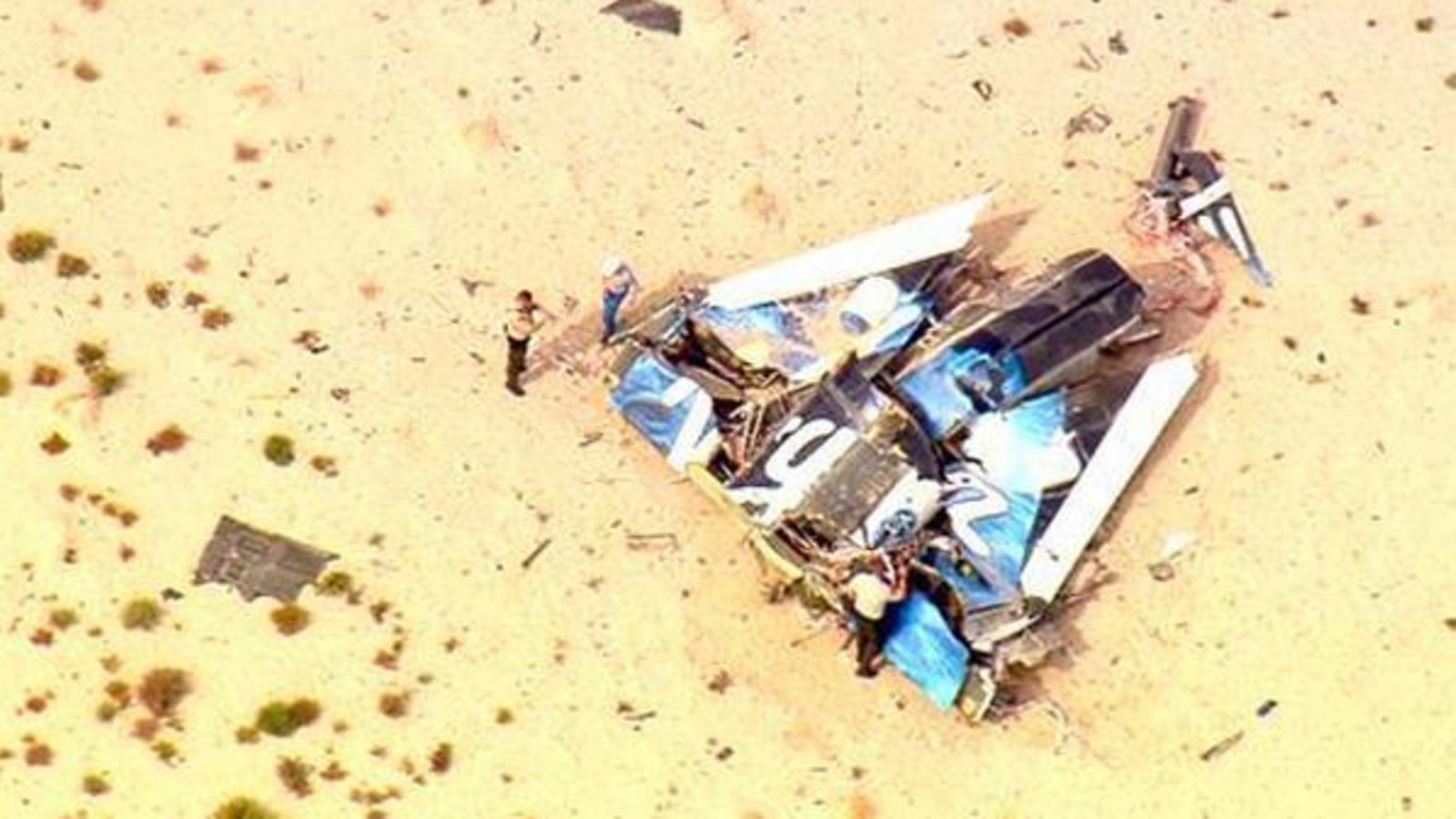 Virgin Galactic  CBS:n Twitteristä kuvakaappaus