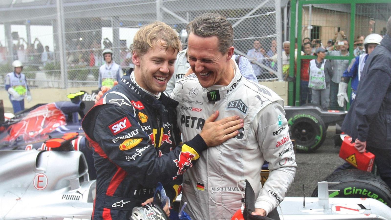 Sebastian Vettel ja Michael Schumacher