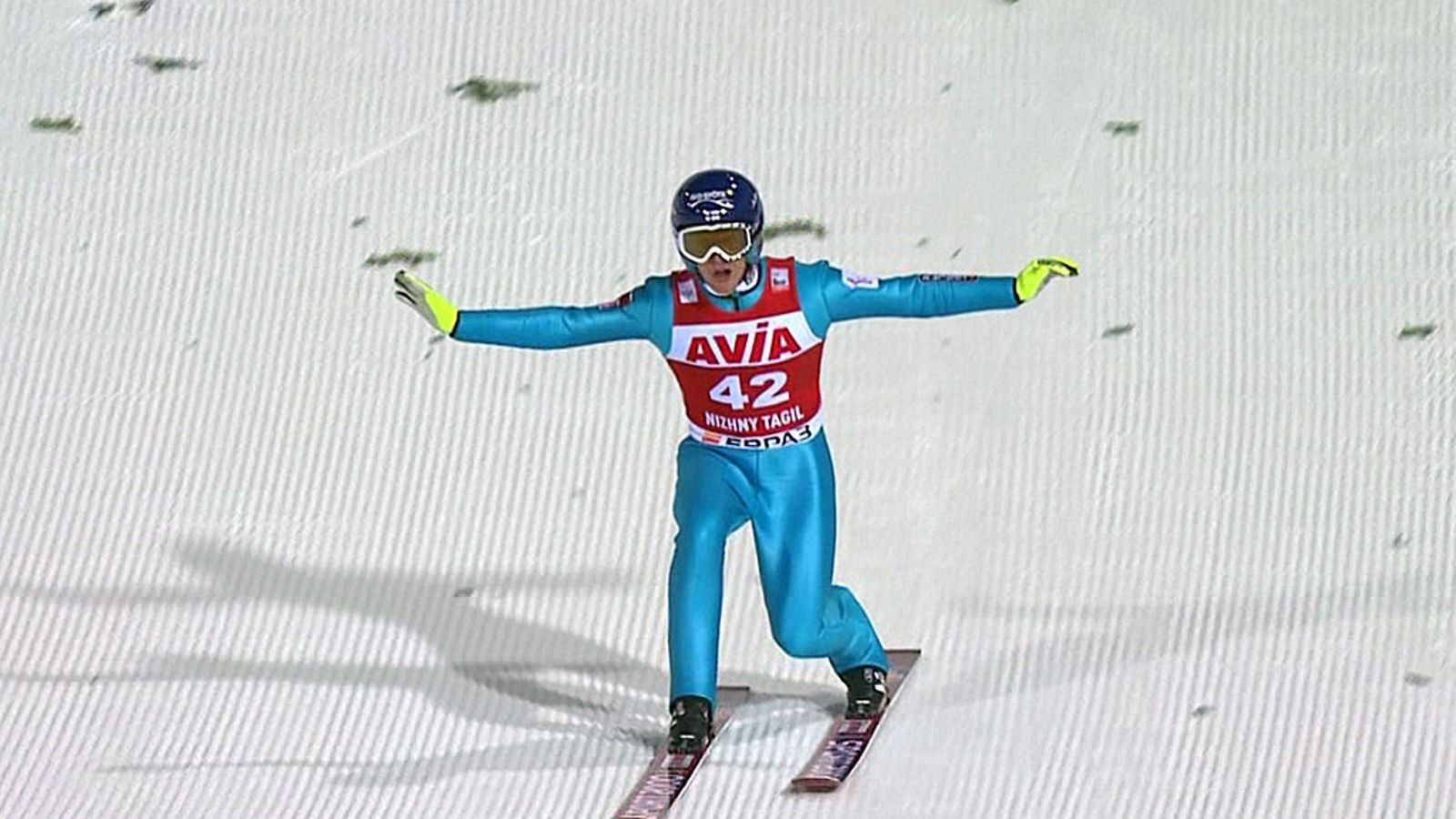 Lauri Asikainen telemark-liu'ussa Nizhni Tagilissa