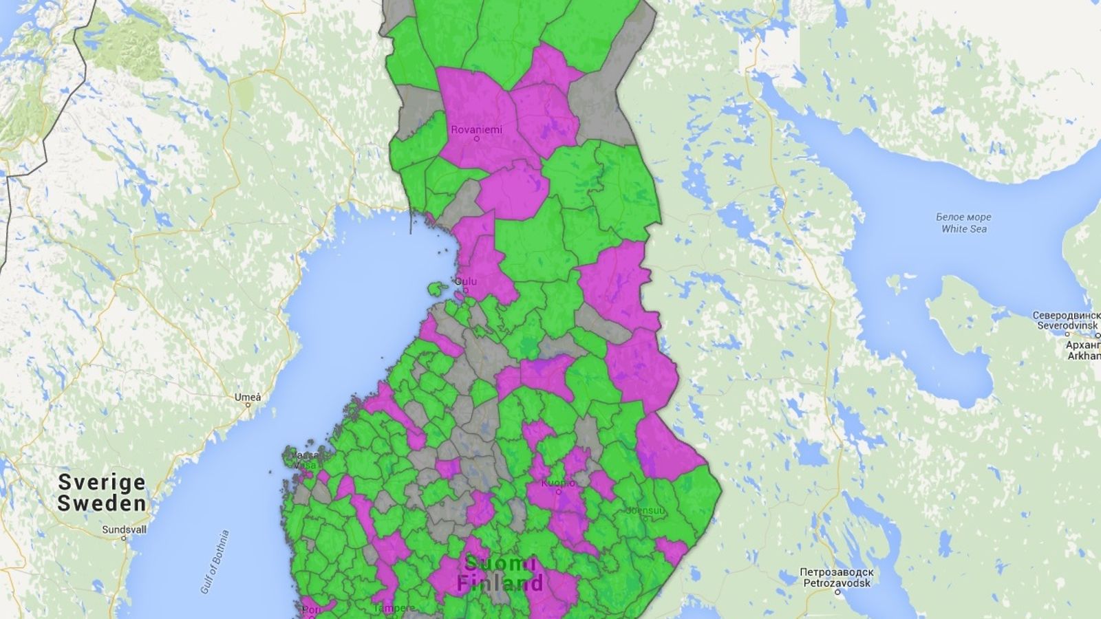 kuntien ilotulitebudjetti kartta