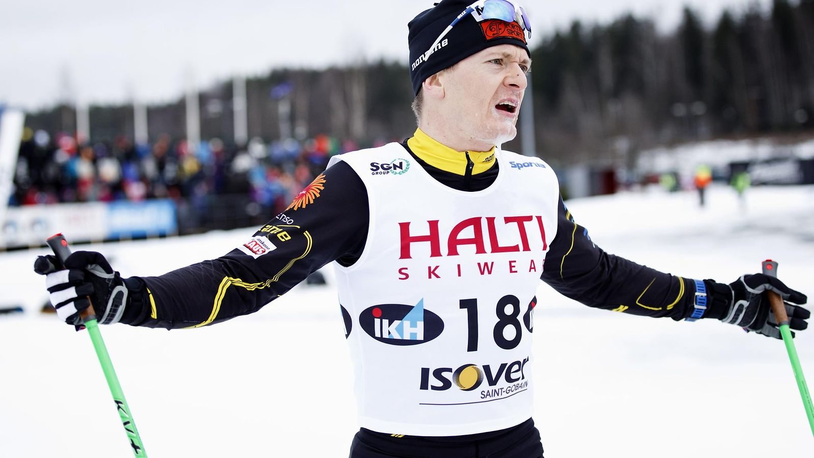 Suomen hiihtomaajoukkueen lääkäri Markus Pörsti sijoittui seitsemänneksi 20 kilometrin (v) Suomen cupin kisassa Vantaalla 18.1.2015.