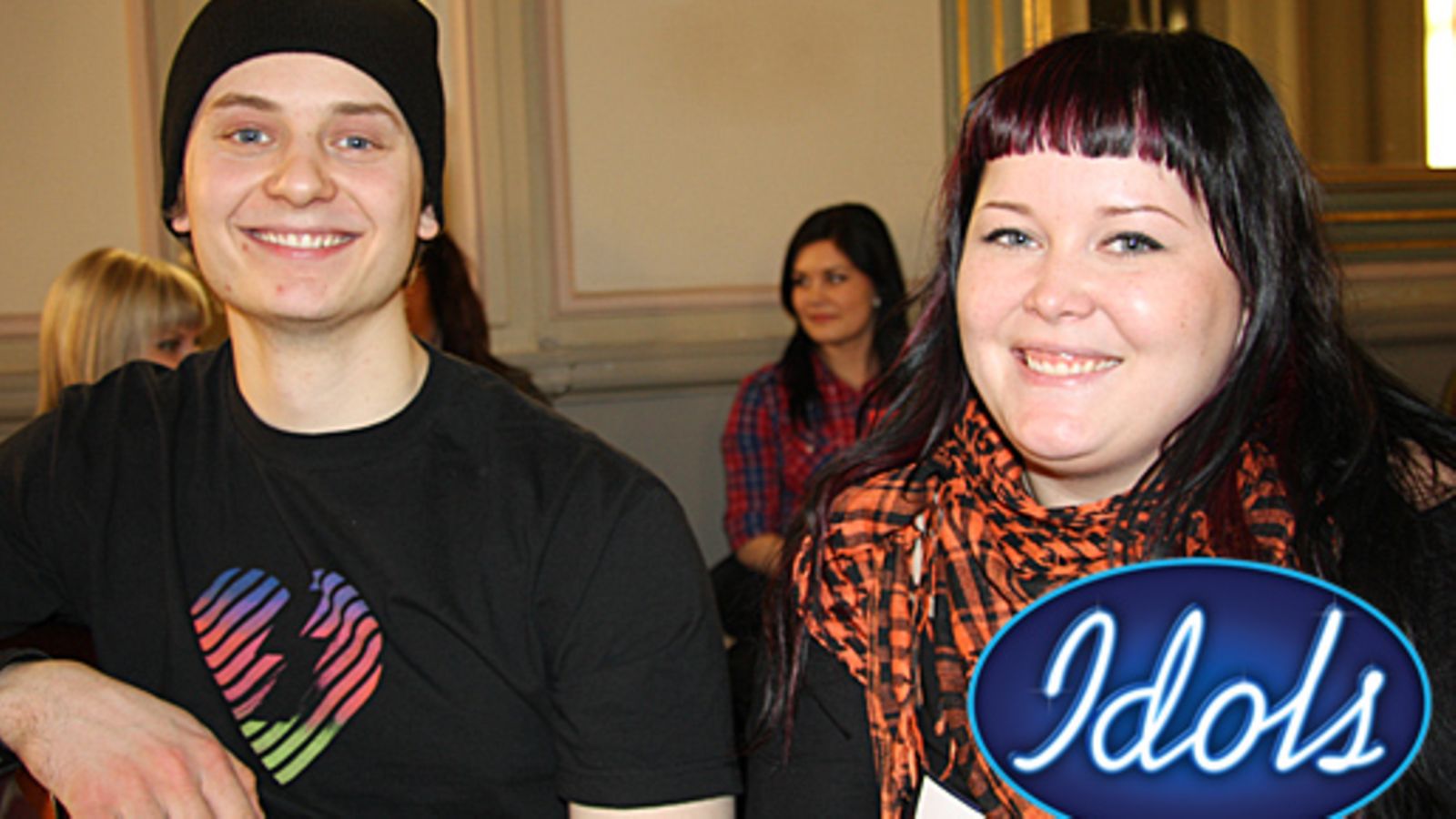 Jussi Tirkkonen ja Jonna Sippola Idolsin teatteriviikonlopussa.