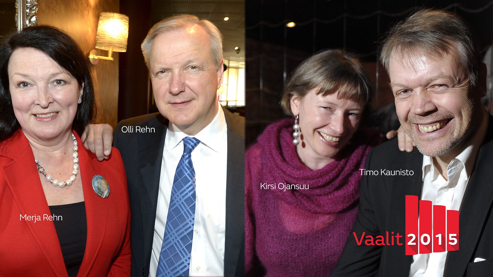 Vaalit 2015 Tulosilta pariskunnat