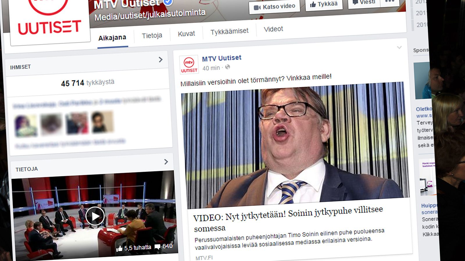 facebook vaalit mtv uutiset