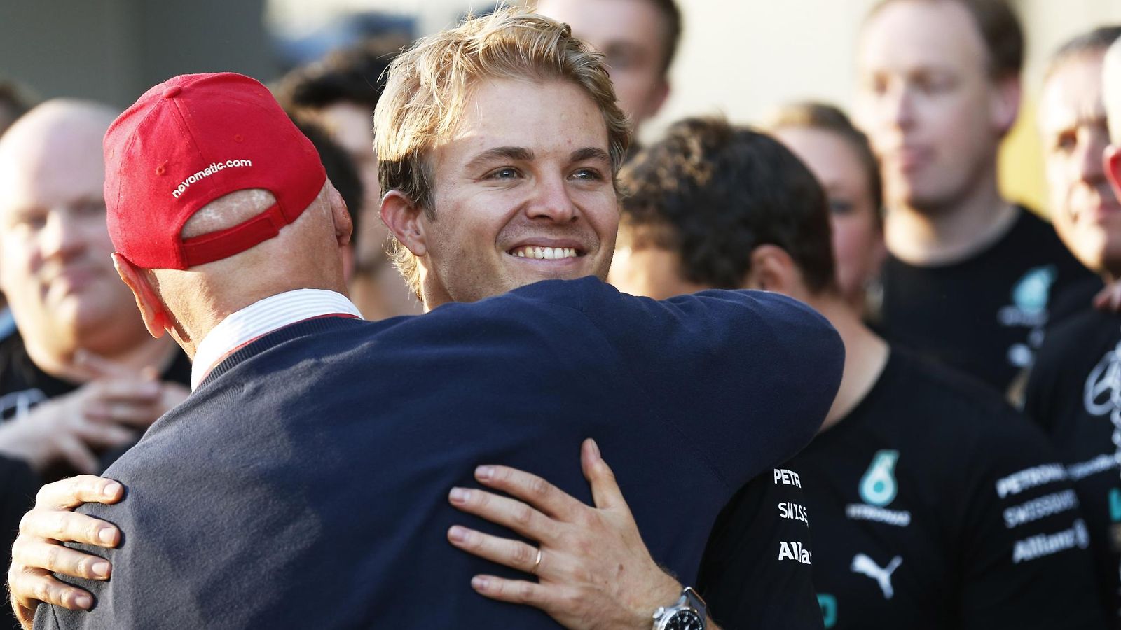 Niki Lauda ja Nico Rosberg.